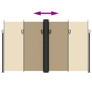 Ausziehbare Seitenmarkise Beige 200x1200 cm