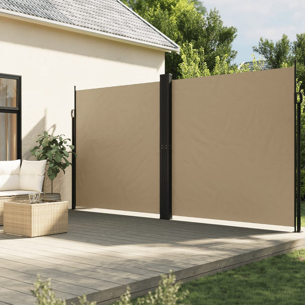 Ausziehbare Seitenmarkise Beige 220x1200 cm
