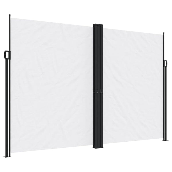 Ausziehbare Seitenmarkise, 220x1200 cm, Weiß