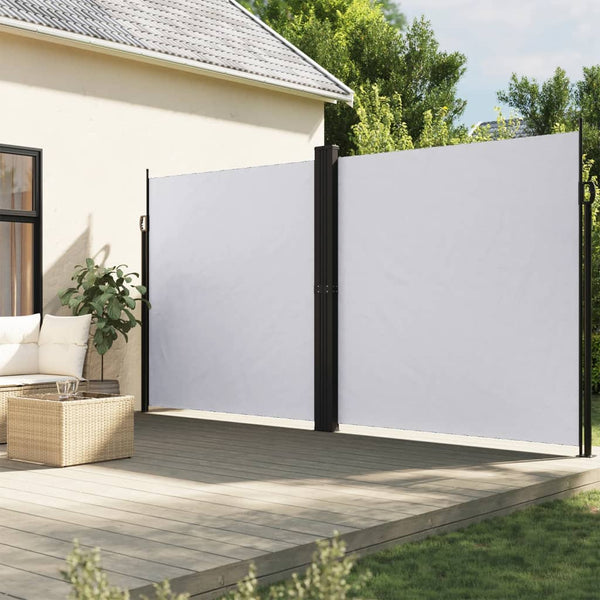 Ausziehbare Seitenmarkise, 220x1200 cm, Weiß