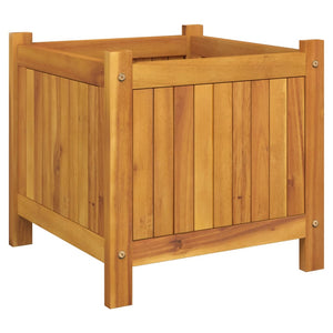 Akazienholz Pflanzkübel mit Einsatz 42x42x40 cm