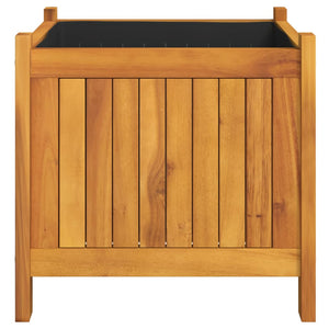 Akazienholz Pflanzkübel mit Einsatz 42x42x40 cm