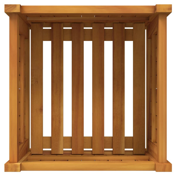 Akazienholz Pflanzkübel mit Einsatz 42x42x40 cm