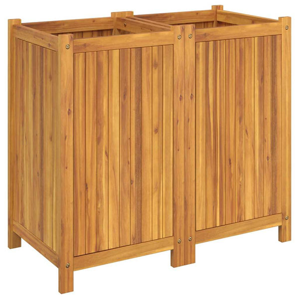 Akazienholz Pflanzkübel mit Einsatz 84x75cm
