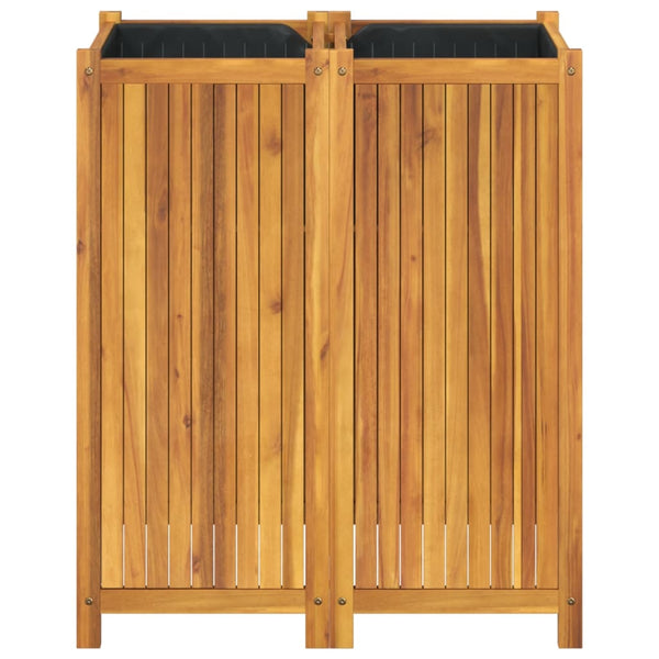 Akazie Pflanzkübel mit Einsatz 84x42x100cm