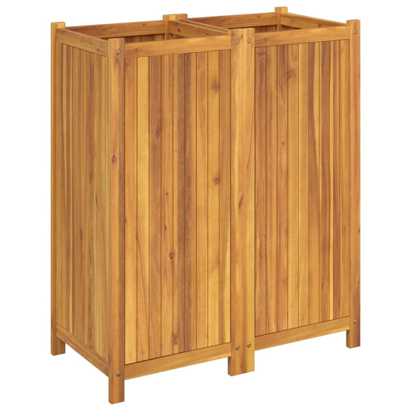 Akazie Pflanzkübel mit Einsatz 84x42x100cm