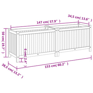 Akazie Pflanzkübel mit Einsatz 153cm