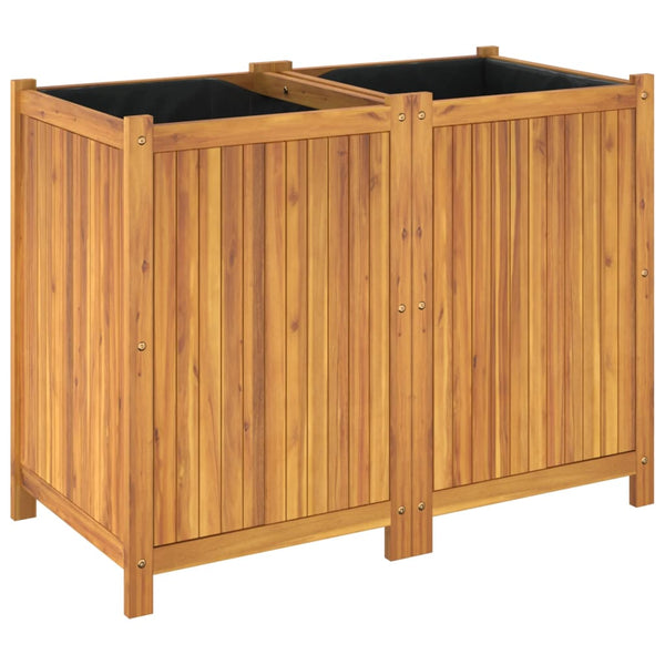 Akazie Pflanzkübel 100x50x75 cm mit Einlage