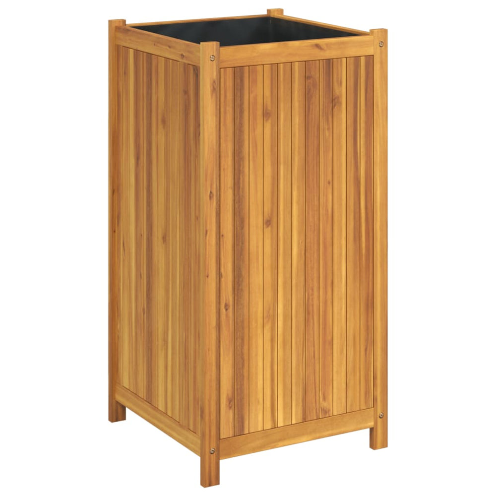 Pflanzkübel Akazie 50x50x100 cm mit Einlage