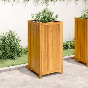Pflanzkübel Akazie 50x50x100 cm mit Einlage