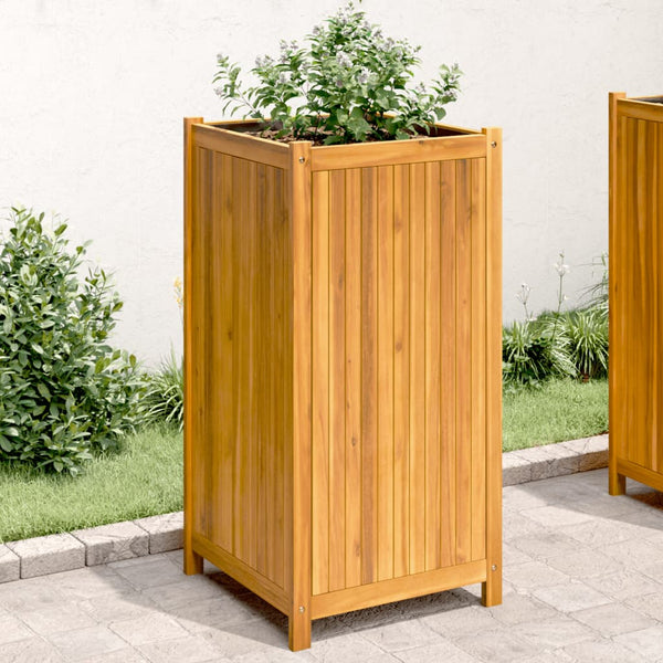 Pflanzkübel Akazie 50x50x100 cm mit Einlage