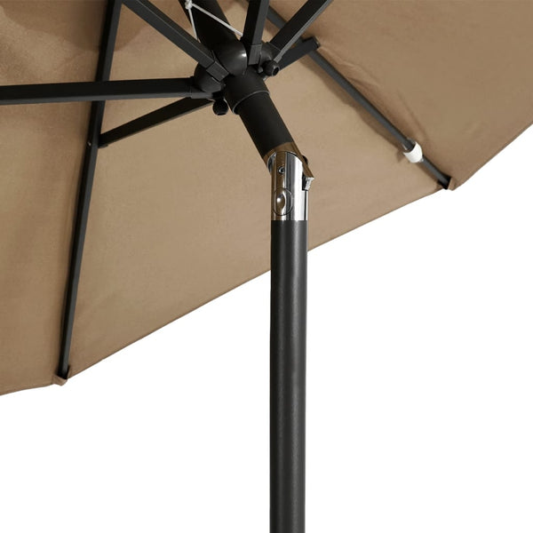 Taupe Sonnenschirm 225x225 cm