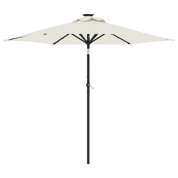 LED Sonnenschirm Weiß 225x225cm
