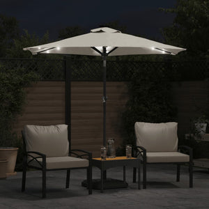 LED Sonnenschirm Weiß 225x225cm