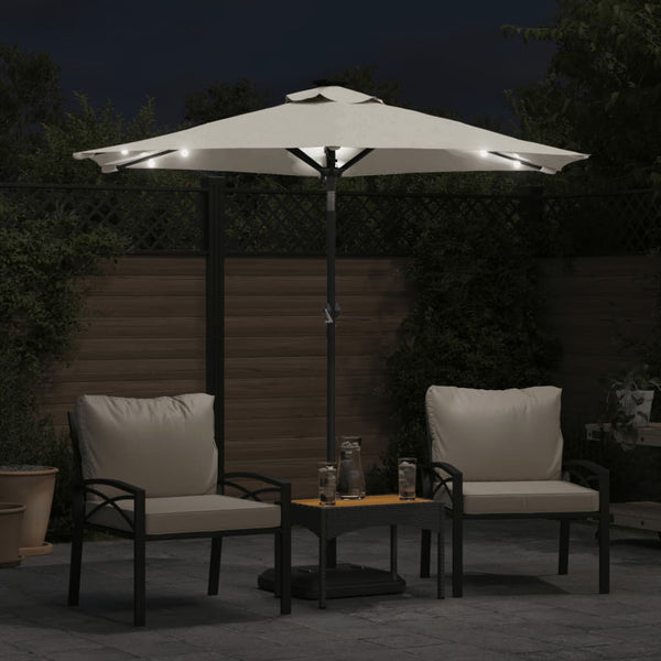 LED Sonnenschirm Weiß 225x225cm