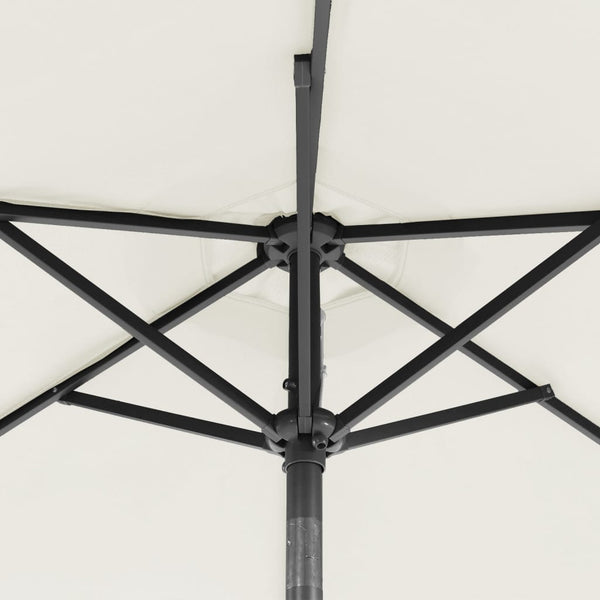 LED Sonnenschirm Weiß 225x225cm