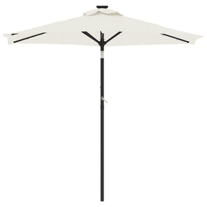 LED Sonnenschirm Weiß 225x225cm