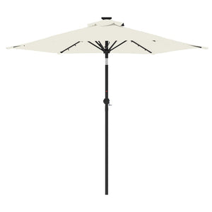 LED Sonnenschirm Weiß 225x225cm