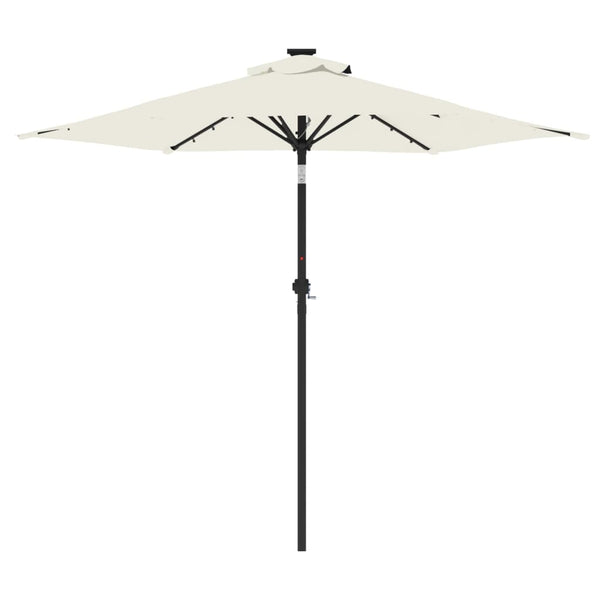 LED Sonnenschirm Weiß 225x225cm