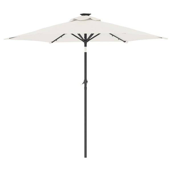 LED Sonnenschirm Weiß 225x225cm
