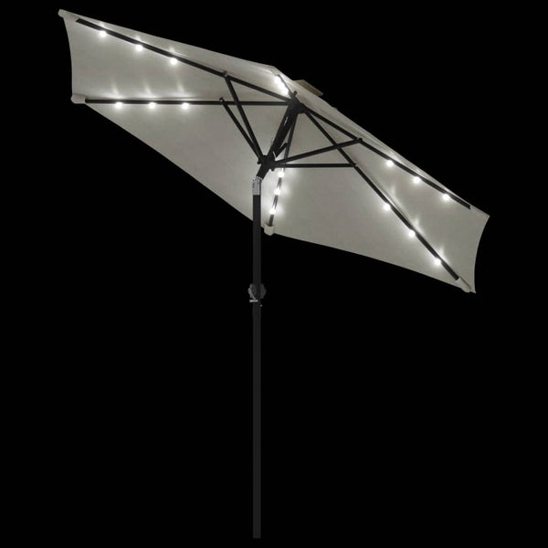 LED Sonnenschirm Weiß 225x225cm