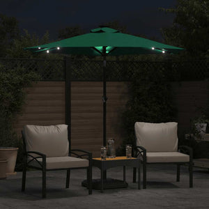 LED Sonnenschirm Grün 225x225cm