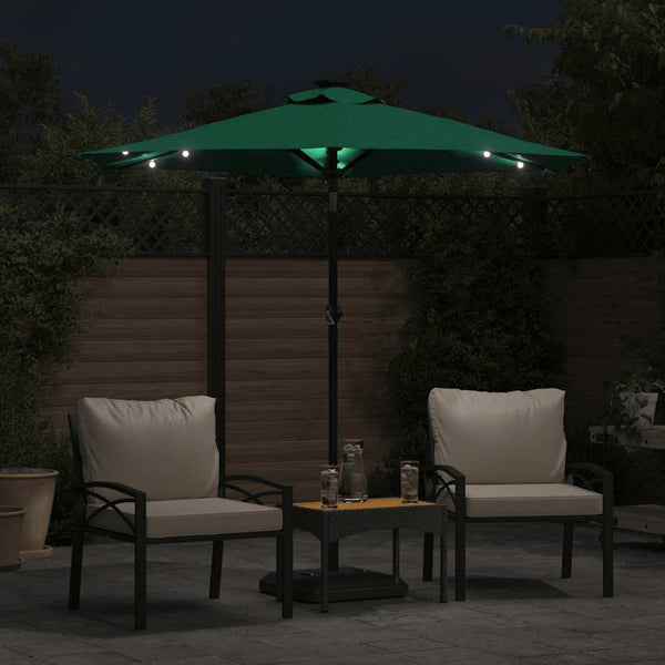 LED Sonnenschirm Grün 225x225cm