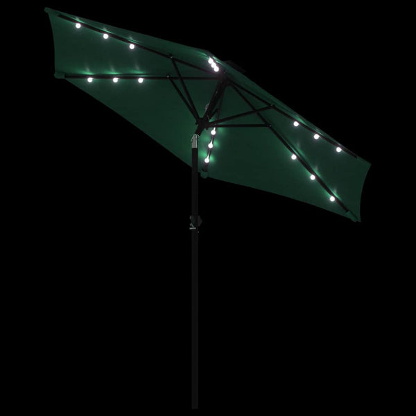 LED Sonnenschirm Grün 225x225cm