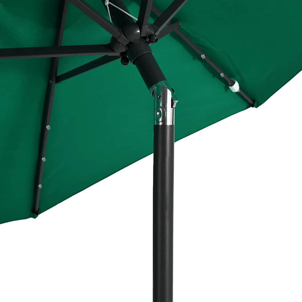 LED Sonnenschirm Grün 225x225cm