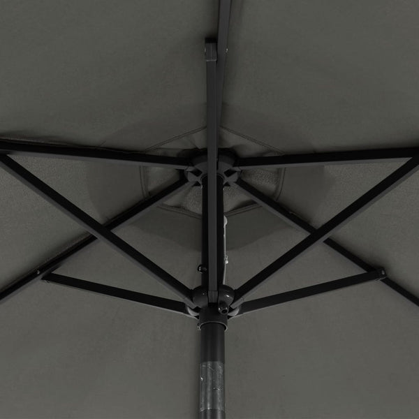 LED Sonnenschirm Anthrazit 225x225 cm