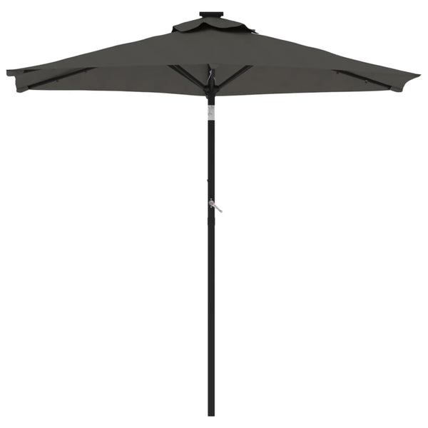 LED Sonnenschirm Anthrazit 225x225 cm