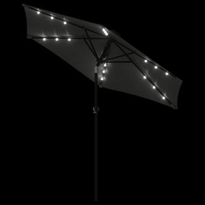 LED Sonnenschirm Anthrazit 225x225 cm