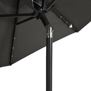 LED Sonnenschirm Anthrazit 225x225 cm
