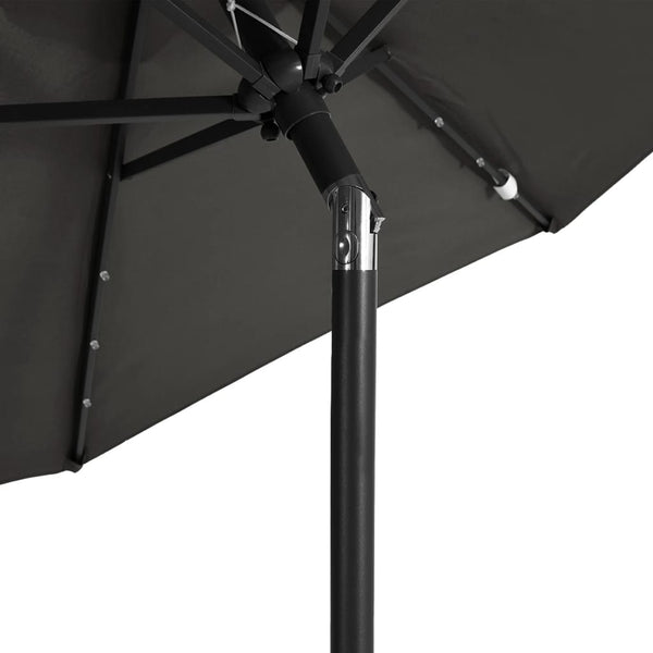 LED Sonnenschirm Anthrazit 225x225 cm