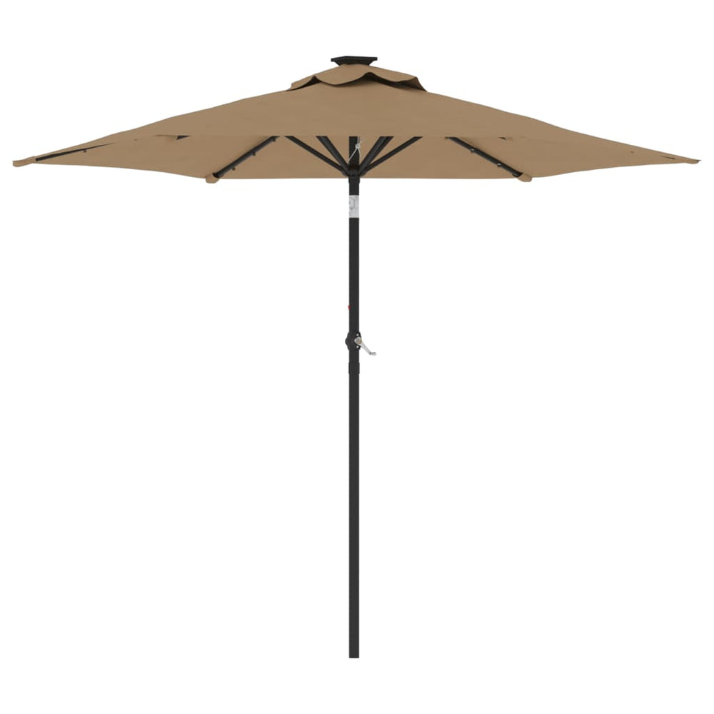 LED Sonnenschirm Taupe 225x225 cm