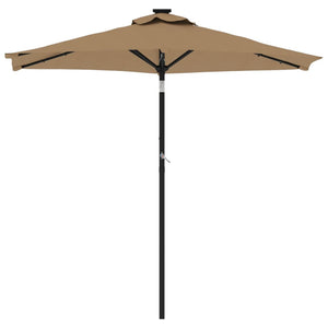 LED Sonnenschirm Taupe 225x225 cm