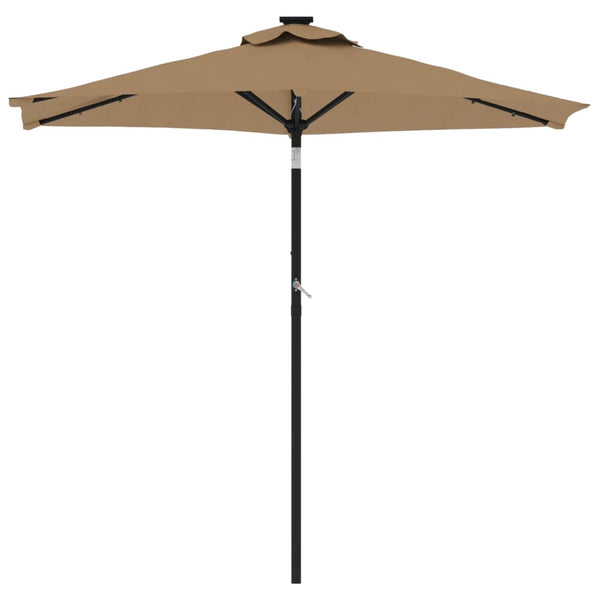 LED Sonnenschirm Taupe 225x225 cm