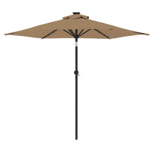 LED Sonnenschirm Taupe 225x225 cm