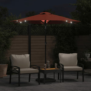 LED Sonnenschirm Terracotta 225x225 cm