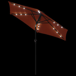 LED Sonnenschirm Terracotta 225x225 cm