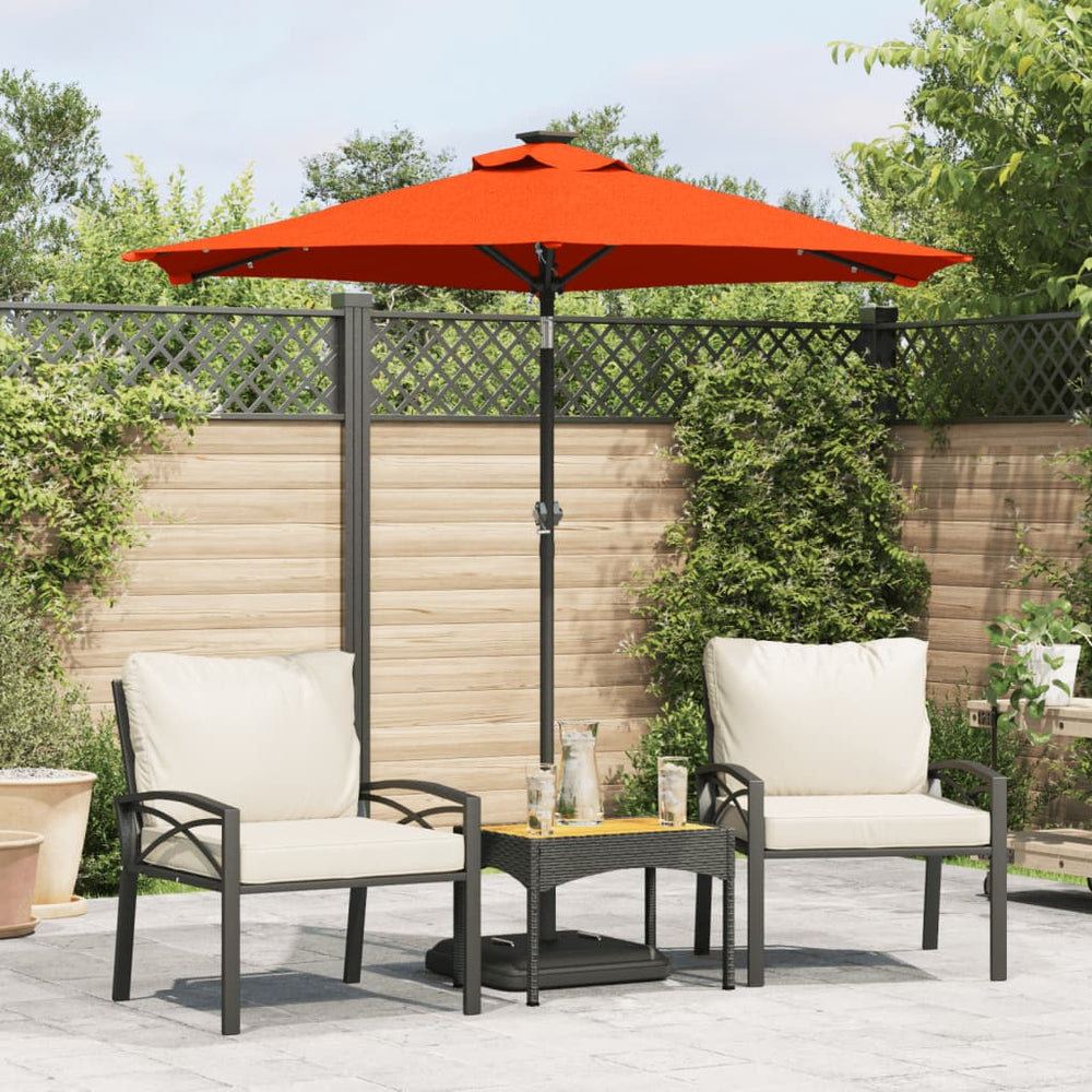 LED Sonnenschirm Terracotta 225x225 cm