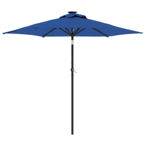 LED Sonnenschirm Azurblau 225x225 cm