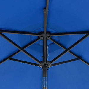 LED Sonnenschirm Azurblau 225x225 cm