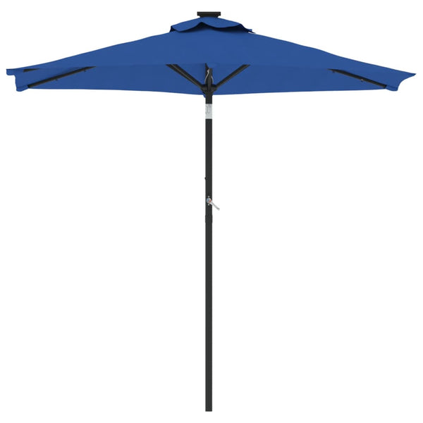 LED Sonnenschirm Azurblau 225x225 cm