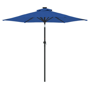 LED Sonnenschirm Azurblau 225x225 cm