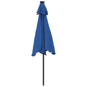 LED Sonnenschirm Azurblau 225x225 cm