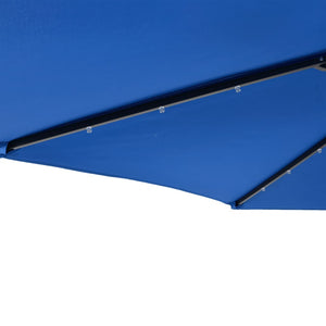 LED Sonnenschirm Azurblau 225x225 cm