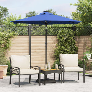 LED Sonnenschirm Azurblau 225x225 cm