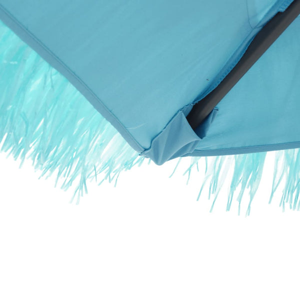 Blauer Sonnenschirm mit Stahlmast 246x246 cm