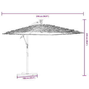 Grüner Sonnenschirm mit Stahlmast 246x246 cm